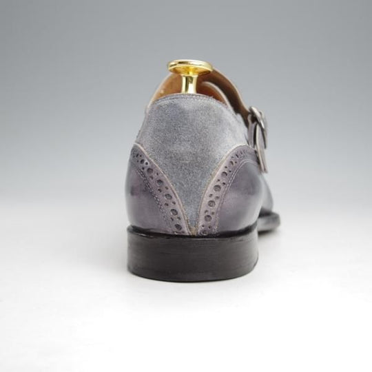 ★(伊)リカルド・ベステッティ SIZE 40【定価20万円程度★サイドモンク/コンビ仕様】スエード×カーフ/RICCARDO BESTETTI★j568