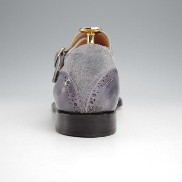 ★(伊)リカルド・ベステッティ SIZE 40【定価20万円程度★サイドモンク/コンビ仕様】スエード×カーフ/RICCARDO BESTETTI★j568