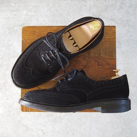 極上★トリッカーズ SIZE 6.5【定価￥121,000-★ダイナイトソール/BOURTON/Ｍ5633】カントリーシューズ/スエード/黒/Tricker's★j570