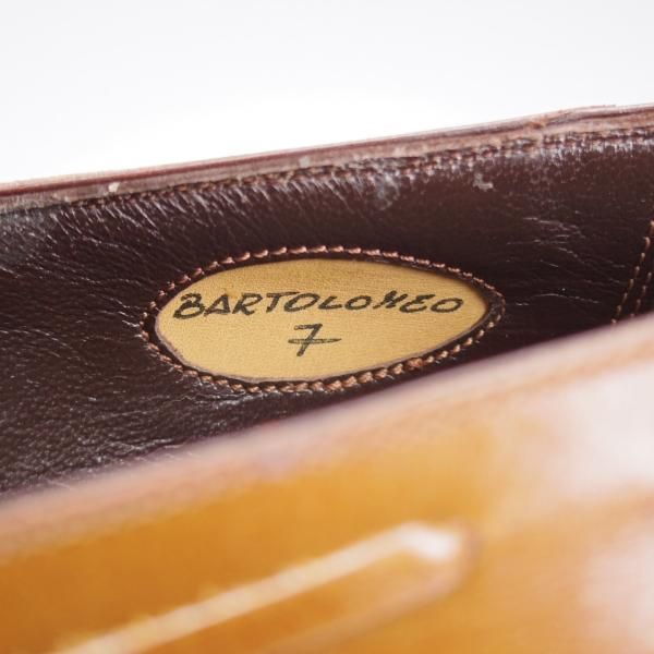 ★(伊)エンツォ・ボナフェ SIZE 7【ハンドソーンウェルテッド製法★BARTOLOMEO/タッセルローファー】茶/カーフ/メンズ/Enzo Bonafe★j572