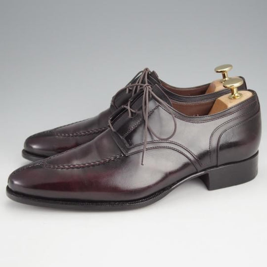 美品★カルロス・サントス SIZE 6【定価6万円程度★グッドイヤーウェルテッド製法/ギリーシューズ】Uチップ/赤茶/Carlos Santos★j573
