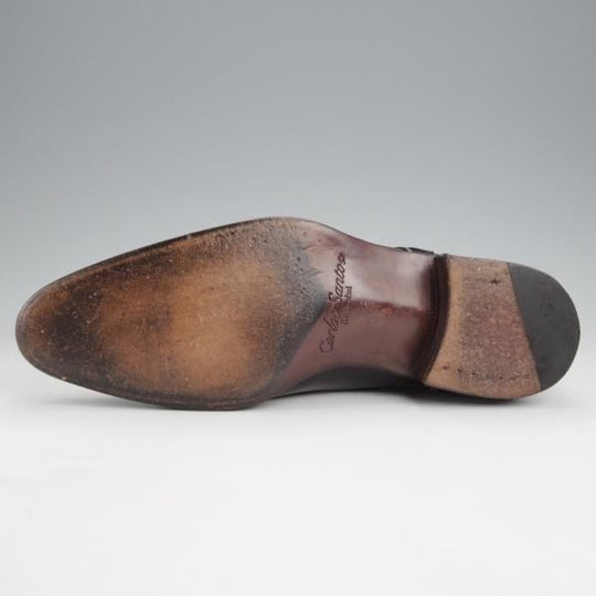 美品★カルロス・サントス SIZE 6【定価6万円程度★グッドイヤーウェルテッド製法/ギリーシューズ】Uチップ/赤茶/Carlos Santos★j573