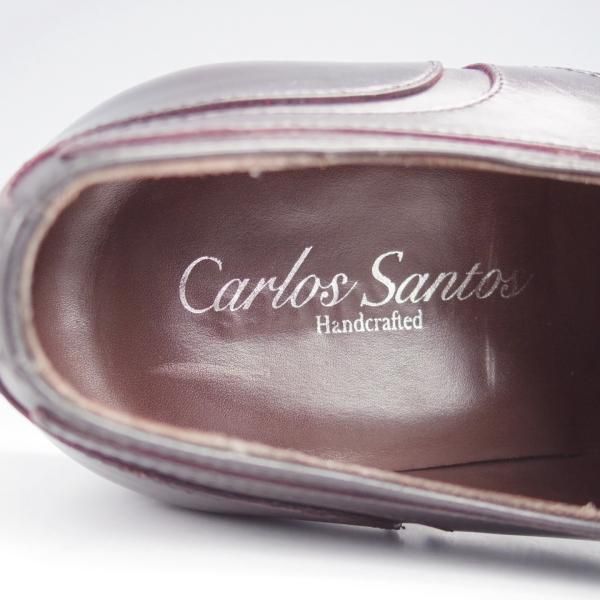 美品★カルロス・サントス SIZE 6【定価6万円程度★グッドイヤーウェルテッド製法/ギリーシューズ】Uチップ/赤茶/Carlos Santos★j573
