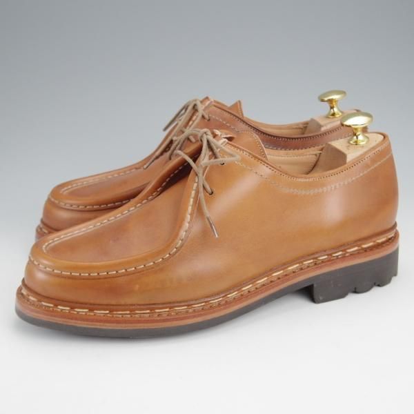 未使用★(仏)HESCHUNG/エシュン SIZE 6【定価￥78,840-★ミカエル似寄りモデル/THUYA】チロリアンシューズ/ナチュラル/薄茶★j574