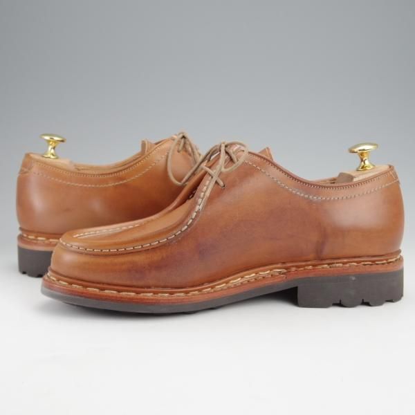 未使用★(仏)HESCHUNG/エシュン SIZE 6【定価￥78,840-★ミカエル似寄りモデル/THUYA】チロリアンシューズ/ナチュラル/薄茶★j574