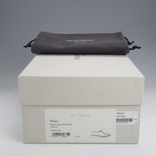 未使用★(仏)HESCHUNG/エシュン SIZE 6【定価￥78,840-★ミカエル似寄りモデル/THUYA】チロリアンシューズ/ナチュラル/薄茶★j574