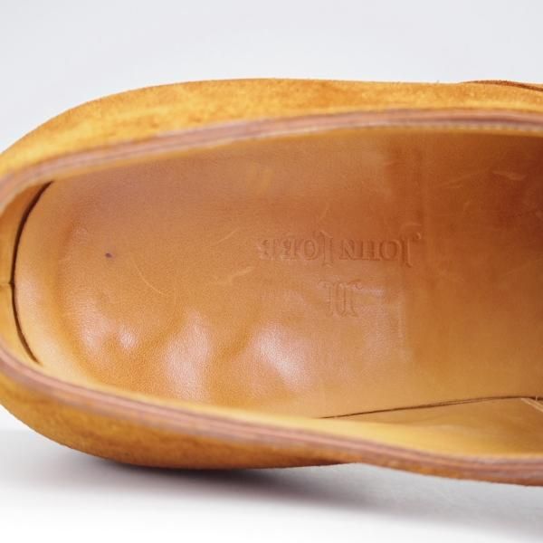 極上★ジョンロブ 6.5E【定価￥216,000-★SAUNTON/7000ラスト】セミブローグ/スエード/茶/メンズ/JOHN LOBB★j577