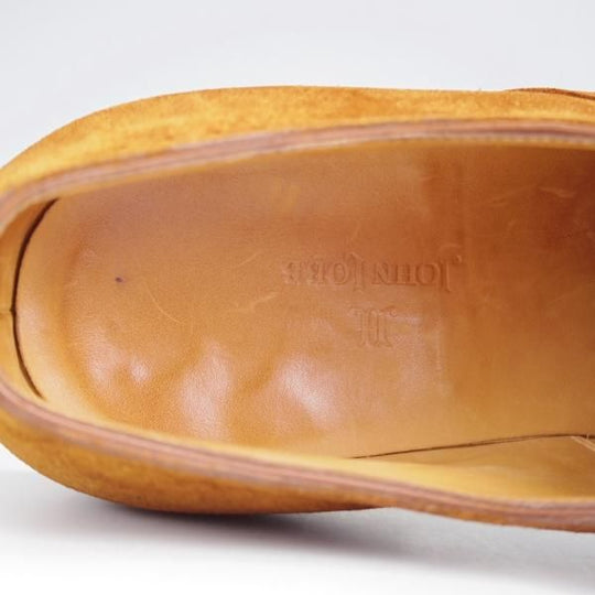 極上★ジョンロブ 6.5E【定価￥216,000-★SAUNTON/7000ラスト】セミブローグ/スエード/茶/メンズ/JOHN LOBB★j577