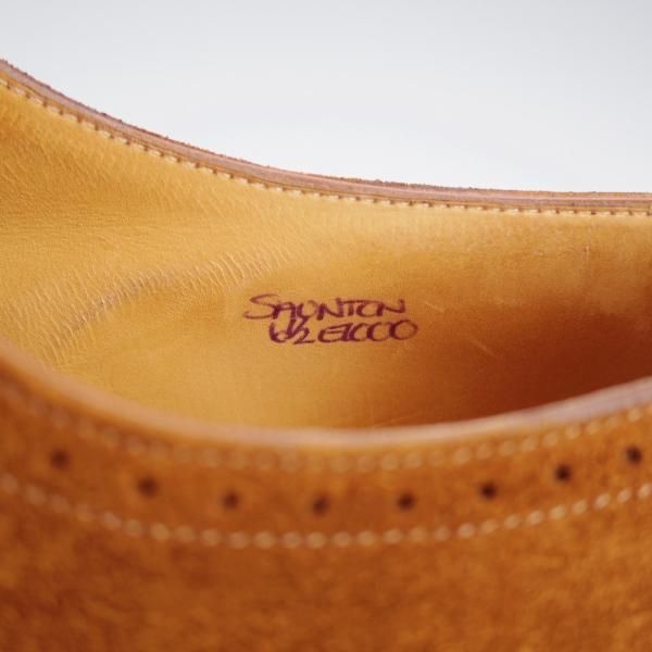 極上★ジョンロブ 6.5E【定価￥216,000-★SAUNTON/7000ラスト】セミブローグ/スエード/茶/メンズ/JOHN LOBB★j577