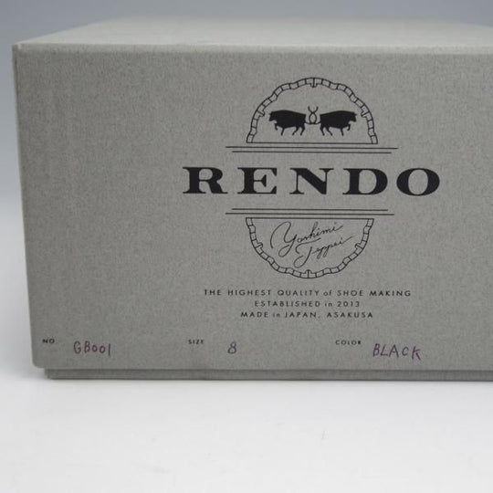 極美品★(浅草)RENDO/レンド SIZE 8【定価￥59,400-★GB001/リッジウェイソール仕様】Uチップ/カーフ/黒/メンズ★j578