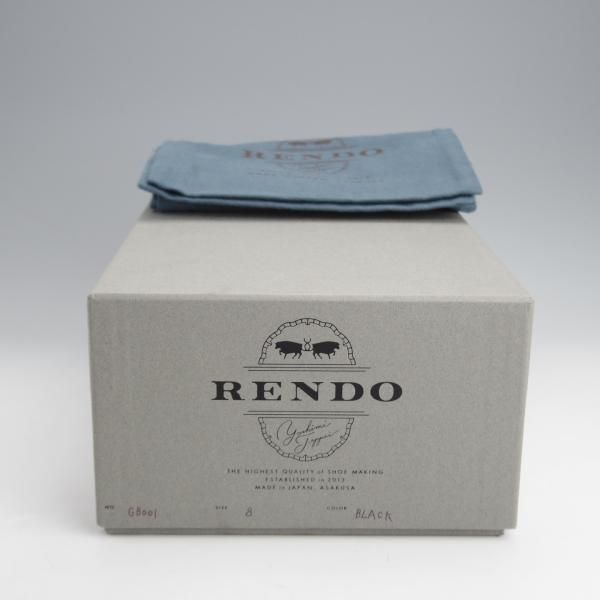 極美品★(浅草)RENDO/レンド SIZE 8【定価￥59,400-★GB001/リッジウェイソール仕様】Uチップ/カーフ/黒/メンズ★j578