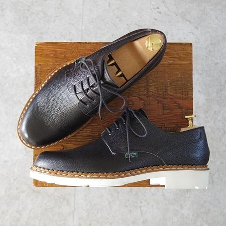 未使用★パラブーツ SIZE 6【貴重★キルト付き/District/ユナイテッドアローズ別注/PERRIAND】District/プレーントゥ/黒/Paraboot★j581