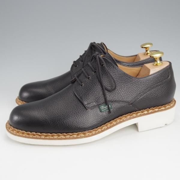 未使用★パラブーツ SIZE 6【貴重★キルト付き/District/ユナイテッドアローズ別注/PERRIAND】District/プレーントゥ/黒/Paraboot★j581