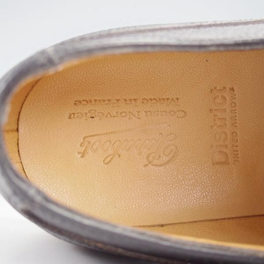 未使用★パラブーツ SIZE 6【貴重★キルト付き/District/ユナイテッドアローズ別注/PERRIAND】District/プレーントゥ/黒/Paraboot★j581