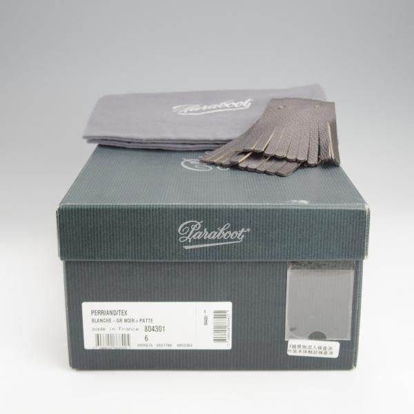 未使用★パラブーツ SIZE 6【貴重★キルト付き/District/ユナイテッドアローズ別注/PERRIAND】District/プレーントゥ/黒/Paraboot★j581