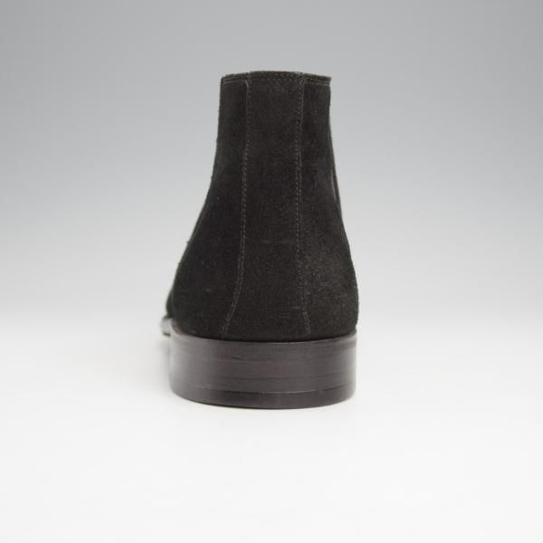 極美品★ジョンロブ SIZE 42/UK8程度【貴重★エルメス別注/HERMES】JUSTIN/H103/サイドゴアブーツ/スエード/黒/JOHN LOBB★j582