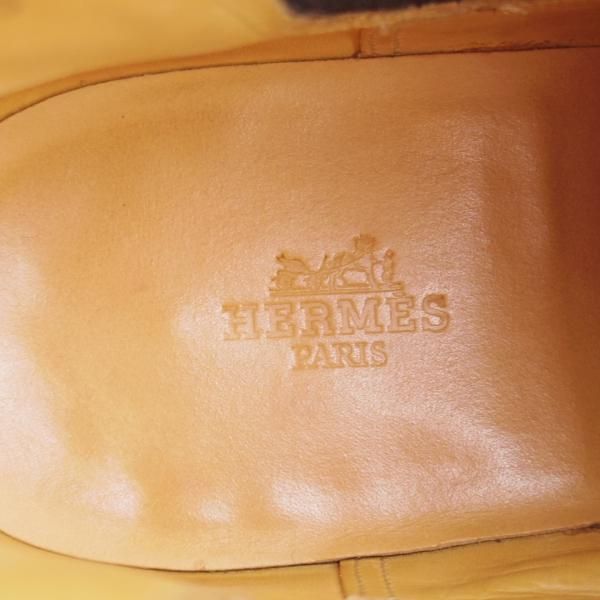 極美品★ジョンロブ SIZE 42/UK8程度【貴重★エルメス別注/HERMES】JUSTIN/H103/サイドゴアブーツ/スエード/黒/JOHN LOBB★j582