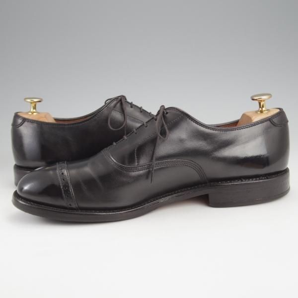 極上★(米)アレンエドモンズ 8.5D【現行定価8.5万円程度★パンチドキャップトゥ/Fifth Avenue】カーフ/黒/メンズ/ALLEN EDMONDS★j584