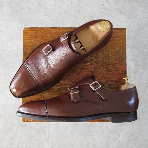★クロケット&ジョーンズ 6.5E【定価￥104,500-★LOWNDES/ラウンズ】348ラスト/CITYソール/ダブルモンク/濃茶/Crockett&Jones★j585