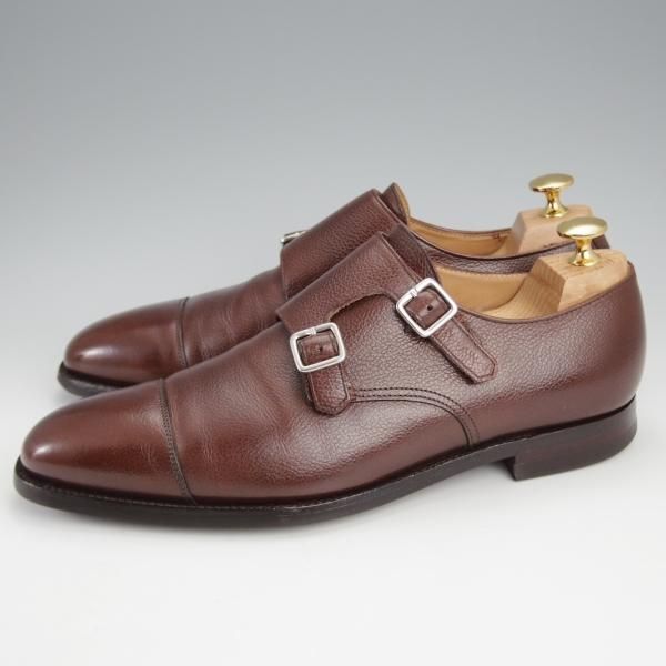 ★クロケット&ジョーンズ 6.5E【定価￥104,500-★LOWNDES/ラウンズ】348ラスト/CITYソール/ダブルモンク/濃茶/Crockett&Jones★j585