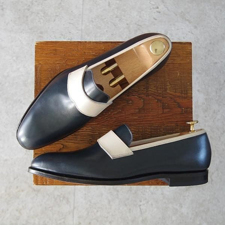 未使用★クロケット&ジョーンズ 6.5D【ハンドグレードライン★コンビ仕様/BARNET】363ラスト/ローファー/カーフ/Crockett&Jones★j586