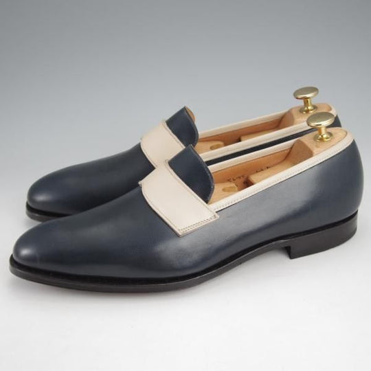 未使用★クロケット&ジョーンズ 6.5D【ハンドグレードライン★コンビ仕様/BARNET】363ラスト/ローファー/カーフ/Crockett&Jones★j586