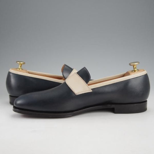 未使用★クロケット&ジョーンズ 6.5D【ハンドグレードライン★コンビ仕様/BARNET】363ラスト/ローファー/カーフ/Crockett&Jones★j586