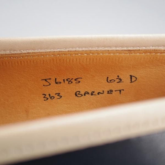 未使用★クロケット&ジョーンズ 6.5D【ハンドグレードライン★コンビ仕様/BARNET】363ラスト/ローファー/カーフ/Crockett&Jones★j586