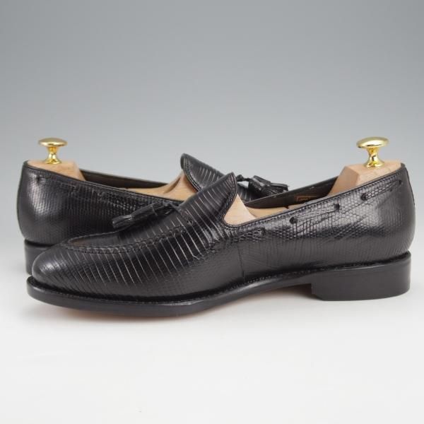 未使用★ジャランスリワヤ SIZE 6.5【定価￥66,000-★リザード革/タッセルローファー】EDWARDラスト/98811/黒/JALAN SRIWIJAWA★j587