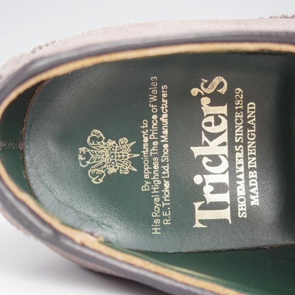 極美品★トリッカーズ SIZE 8【現行定価10万円以上★サドルシューズ/M7065】スエード/灰/メンズ/Tricker's★j588