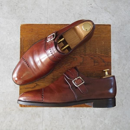 ★(仏)ベルルッティ SIZE 6【★ヴェネチアレザー/モンクストラップ】濃茶/メンズ/Berluti★j590