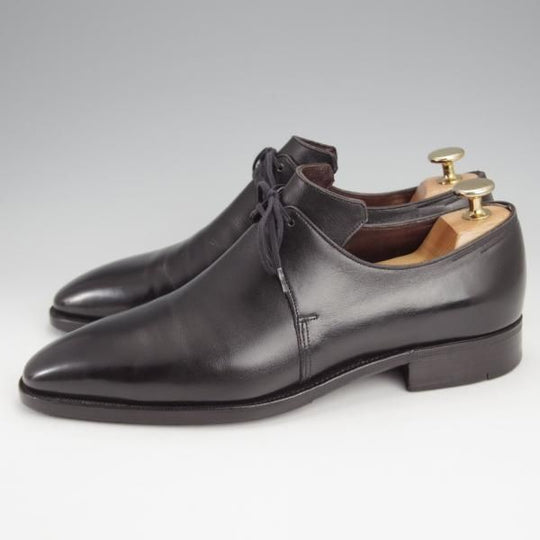 ★(仏)Corthay/コルテ UK6程度【定価20万円程度★Arca/アルカ/プレーントゥ】Vフロント/カーフ/黒/メンズ★j591