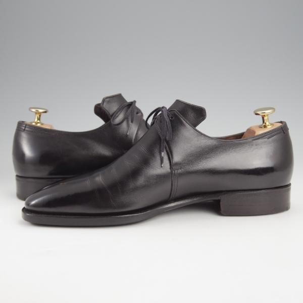 ★(仏)Corthay/コルテ UK6程度【定価20万円程度★Arca/アルカ/プレーントゥ】Vフロント/カーフ/黒/メンズ★j591