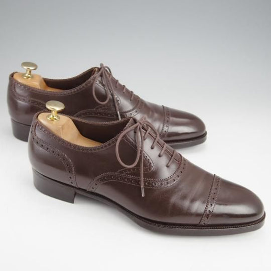 ★(英)ガジアーノ&ガーリング 7E【現行定価20万円以上★HARROW/クォーターブローグ】GG06ラスト/カーフ/濃茶/メンズ/GAZIANO&GIRLING★j593