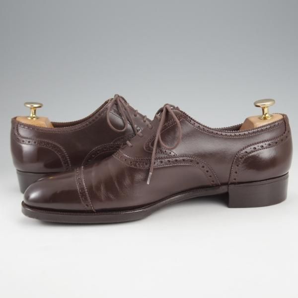 ★(英)ガジアーノ&ガーリング 7E【現行定価20万円以上★HARROW/クォーターブローグ】GG06ラスト/カーフ/濃茶/メンズ/GAZIANO&GIRLING★j593