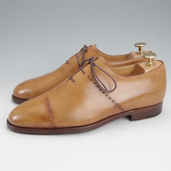 極上★(仏)ベルルッティ SIZE 6.5【★ホールカット/ヴェネチアレザー】オックスフォードシューズ/薄茶/メンズ/Berluti★j594