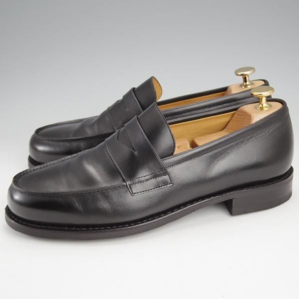 極美品★パラブーツ SIZE 7【定価￥84,700-★アドニス/ADONIS】コインローファー/カーフ/黒/メンズ/Paraboot★j595