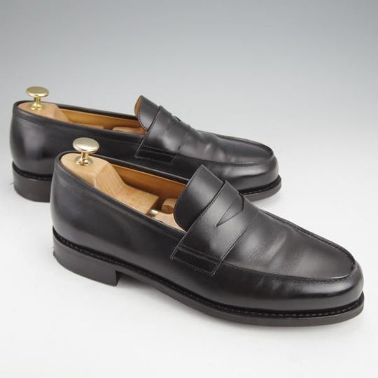 極美品★パラブーツ SIZE 7【定価￥84,700-★アドニス/ADONIS】コインローファー/カーフ/黒/メンズ/Paraboot★j595