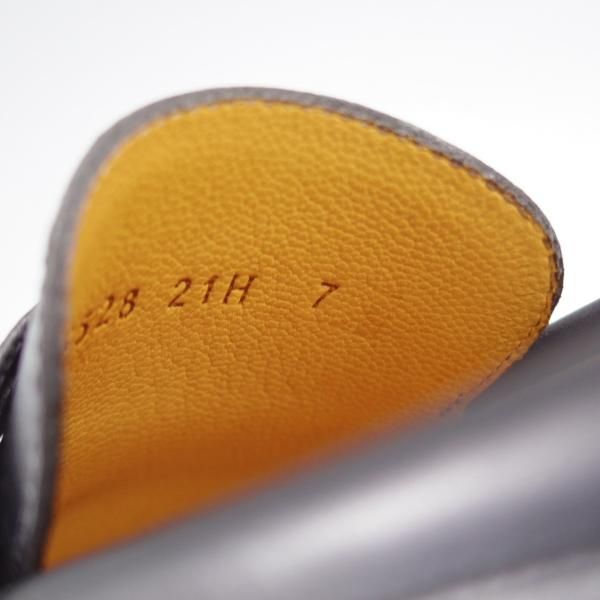 極美品★パラブーツ SIZE 7【定価￥84,700-★アドニス/ADONIS】コインローファー/カーフ/黒/メンズ/Paraboot★j595