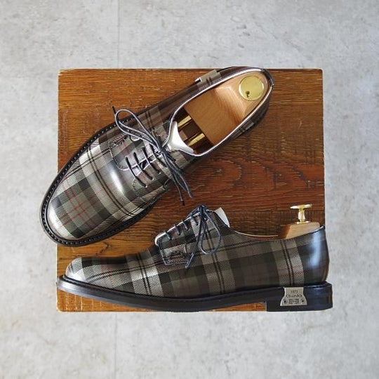 極美品★チャーチ(レディース) SIZE 36.5【貴重★タータンチェックのシャノン/SHANNON 6】プレーントゥ/Church's★j597