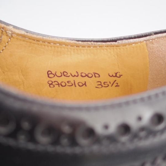 新品★チャーチ(レディース) SIZE 35.5【定価￥176,000-★バーウッド/BURWOOD WG】ポリッシュドバインダーカーフ/黒/Church's★j598