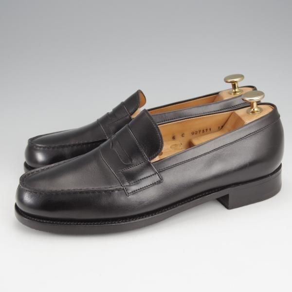 極上★J.M.ウエストン 6C【現行定価￥151,800-★180/コインローファー/旧ロゴ】ヴィンテージ/41ラスト/黒/Weston/ウェストン★j599