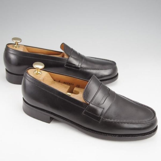 極上★J.M.ウエストン 6C【現行定価￥151,800-★180/コインローファー/旧ロゴ】ヴィンテージ/41ラスト/黒/Weston/ウェストン★j599