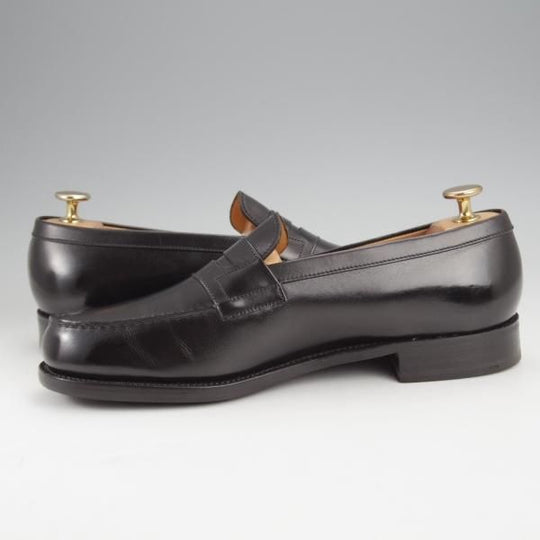 極上★J.M.ウエストン 6C【現行定価￥151,800-★180/コインローファー/旧ロゴ】ヴィンテージ/41ラスト/黒/Weston/ウェストン★j599