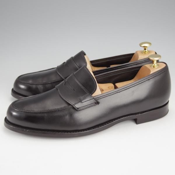 美品★クロケット&ジョーンズ 9E【定価￥90,200-★BROOKLYN/バーニーズNY別注】391ラスト/コインローファー/黒/Crockett&Jones★j601