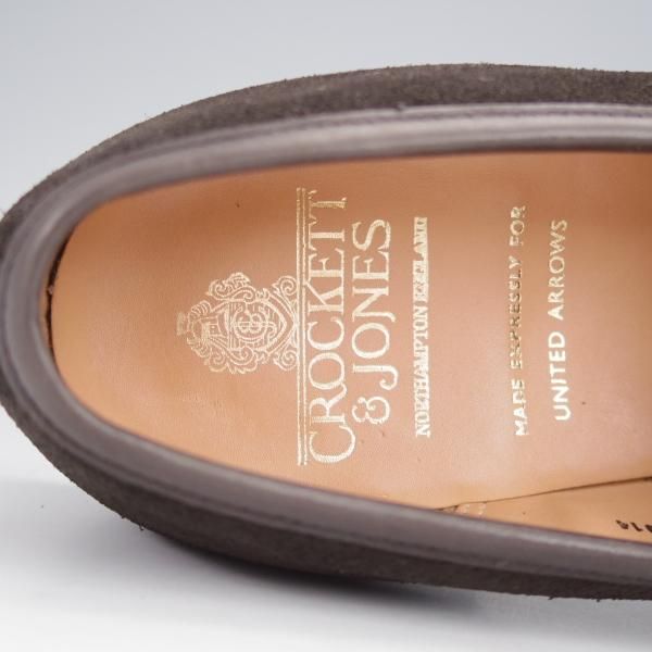 極美品★クロケット&ジョーンズ 8.5E【定価￥92,400-★ダイナイトソール/BOSTON 2】376ラスト/コインローファー/Crockett&Jones★j602