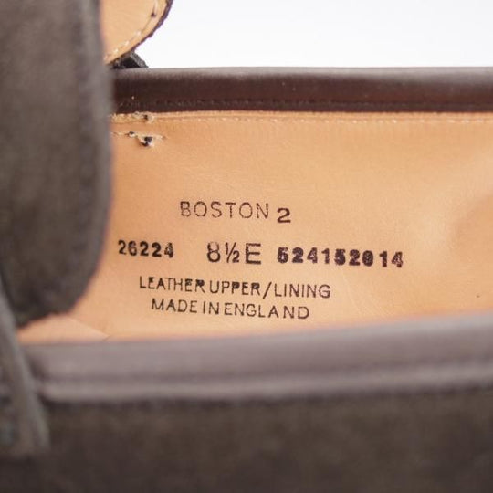 極美品★クロケット&ジョーンズ 8.5E【定価￥92,400-★ダイナイトソール/BOSTON 2】376ラスト/コインローファー/Crockett&Jones★j602