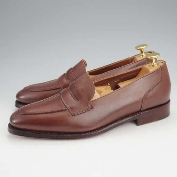 未使用★(スペイン製)MEERMIN/メルミン(レディース) SIZE 5.5【グッドイヤーウェルテッド製法★コインローファー/茶】カーフ★j603