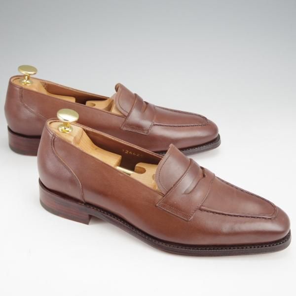 未使用★(スペイン製)MEERMIN/メルミン(レディース) SIZE 5.5【グッドイヤーウェルテッド製法★コインローファー/茶】カーフ★j603