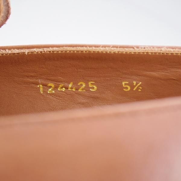 未使用★(スペイン製)MEERMIN/メルミン(レディース) SIZE 5.5【グッドイヤーウェルテッド製法★コインローファー/茶】カーフ★j603
